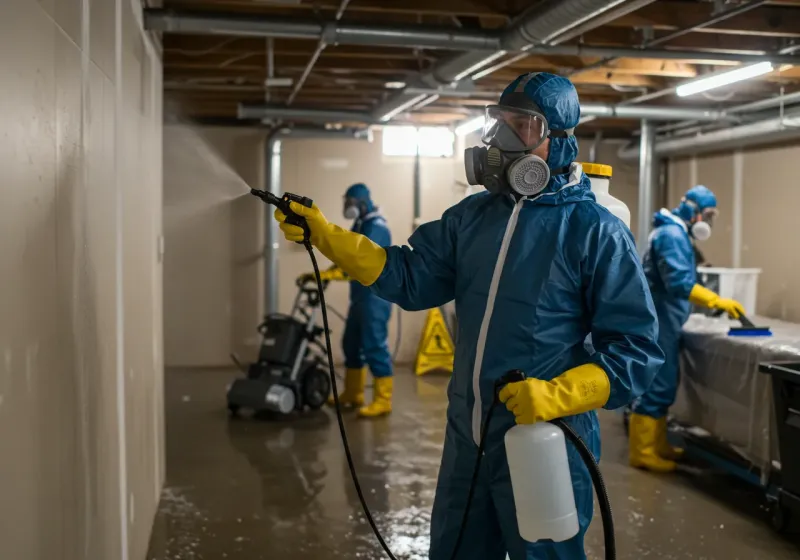 Basement Sanitization and Antimicrobial Treatment process in Franklin, KY